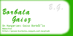 borbala gaisz business card